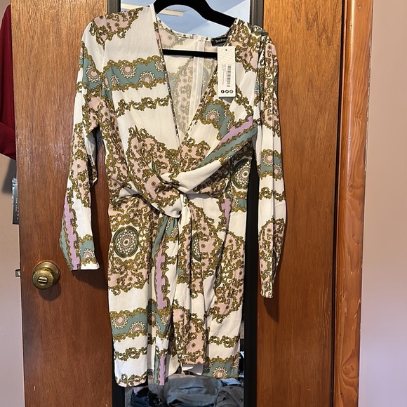 PETITE CHAIN PRINT WOVEN SHIFT DRESS NWT - Picture 4 of 8